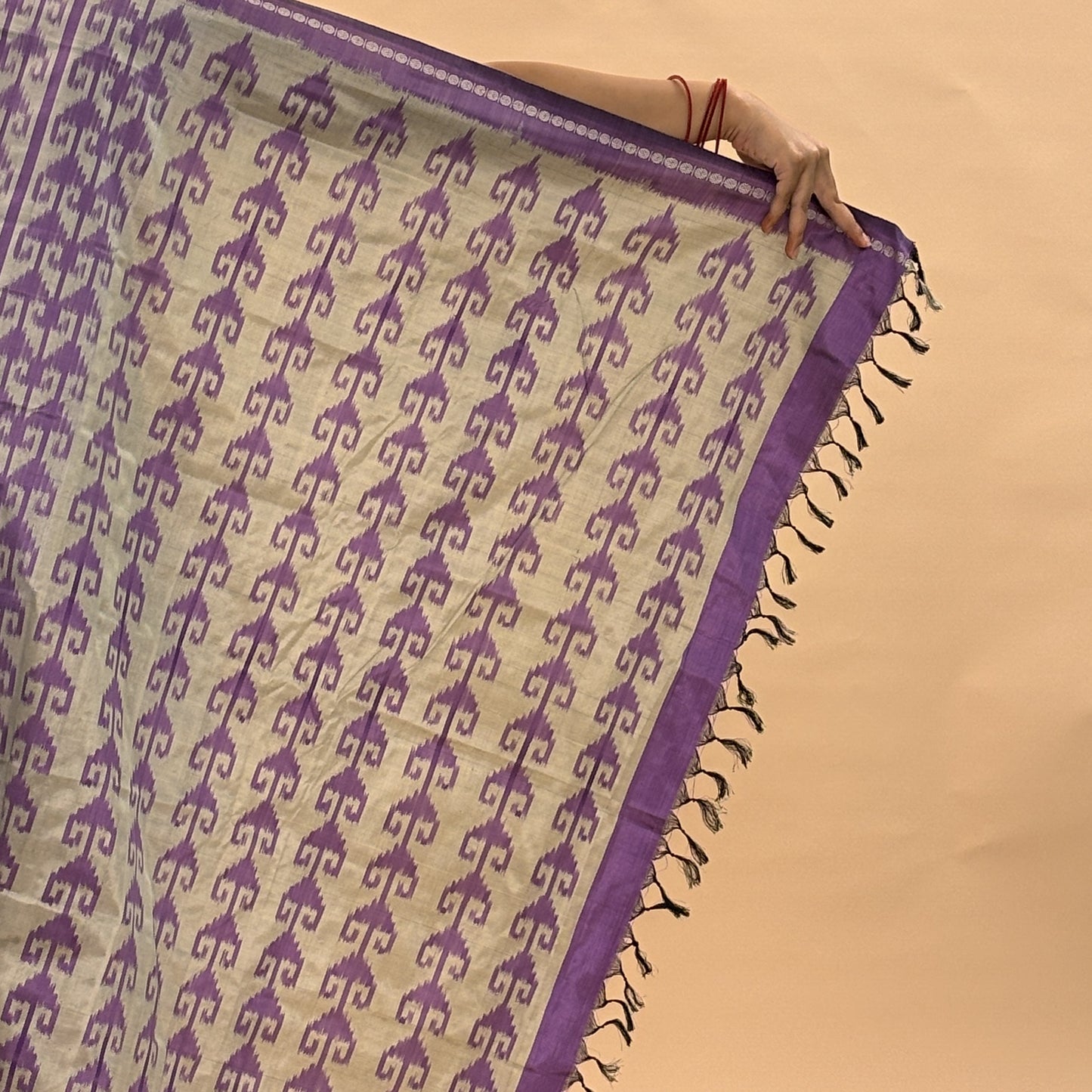 Bibhu Mohapatra Lavender & Grey Mulberry Silk Pochampally Ikat Saree