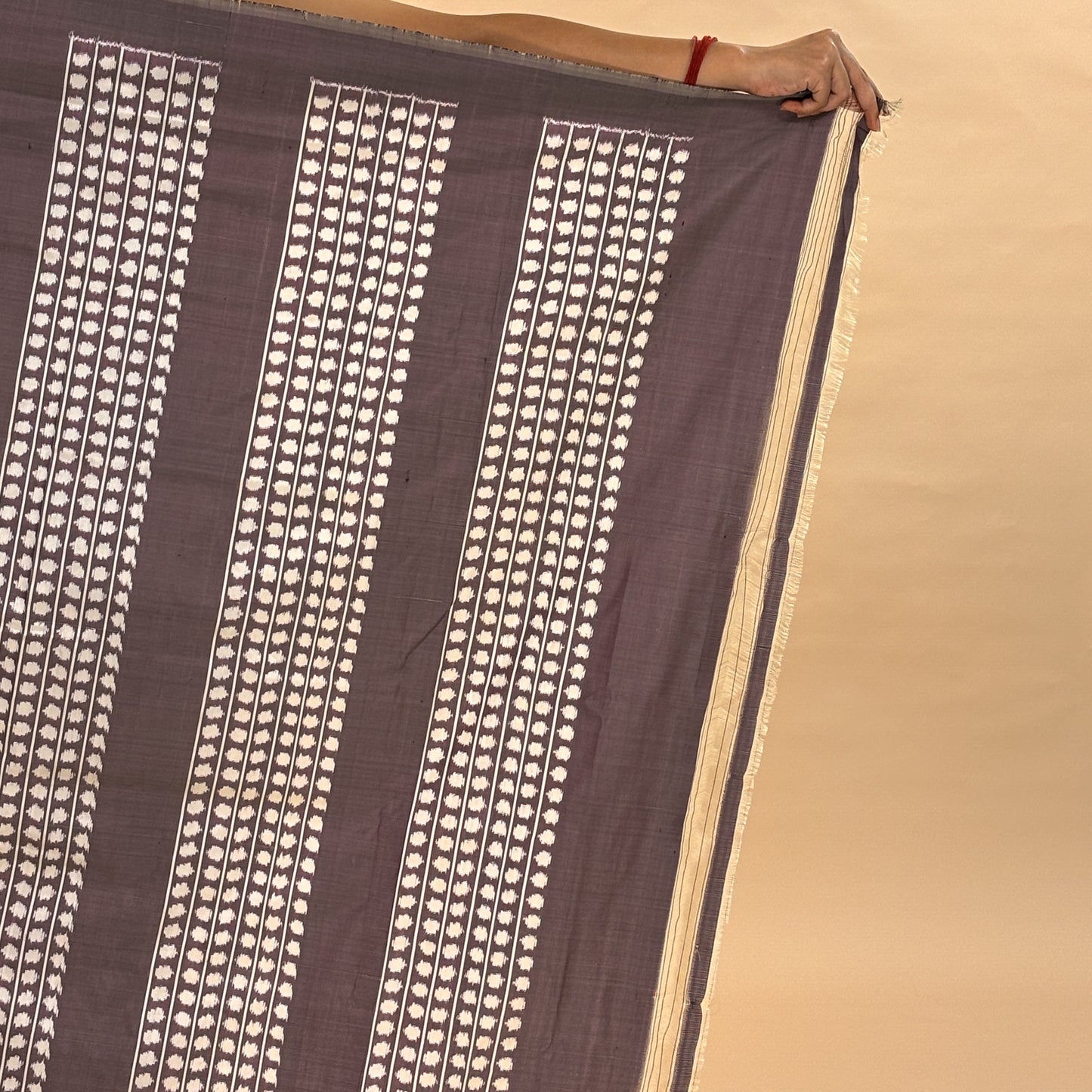 Bibhu Mohapatra Greyish Purple Mulberry Silk Pochampally Ikat Saree