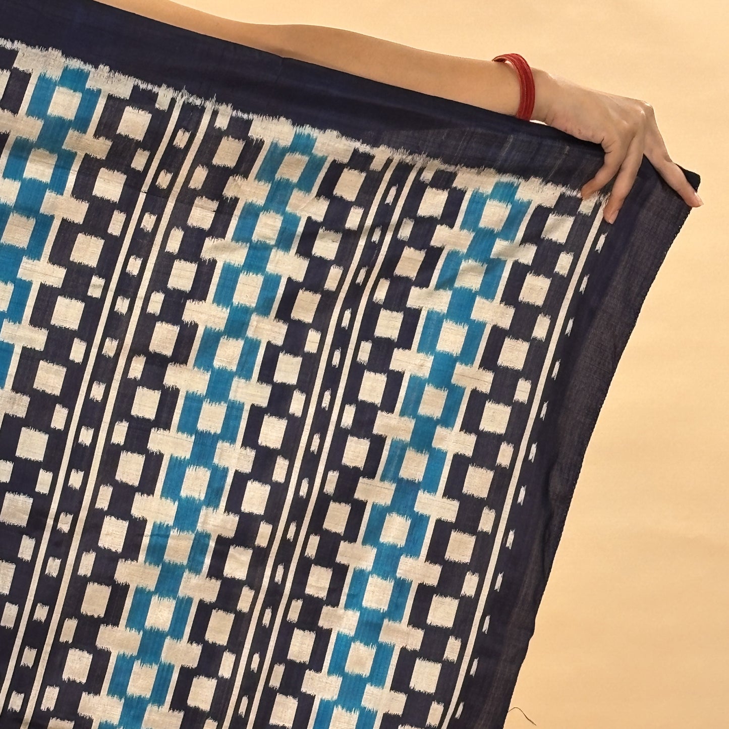 Bibhu Mohapatra Dual Blue & Silver Mulberry Silk Odisha Ikat Saree