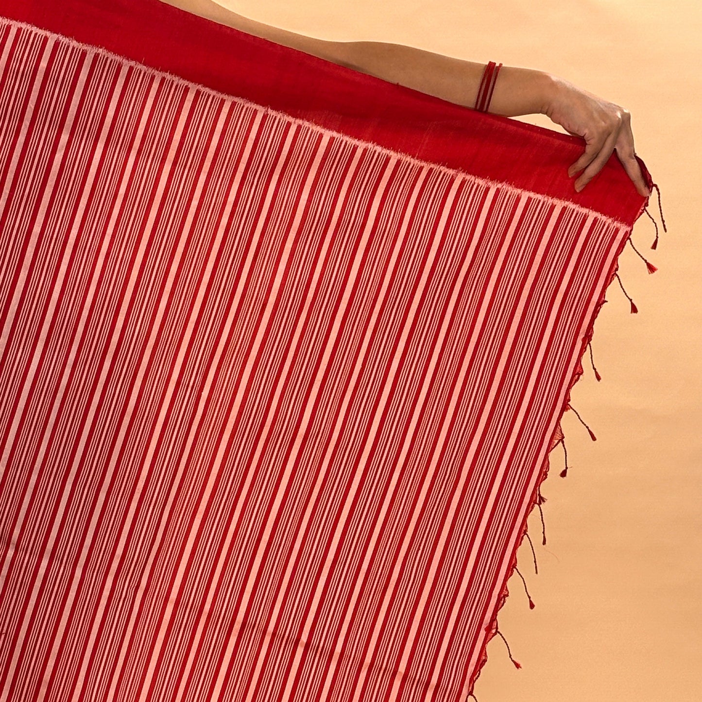 Red Mulberry Silk Odisha Ikat Saree