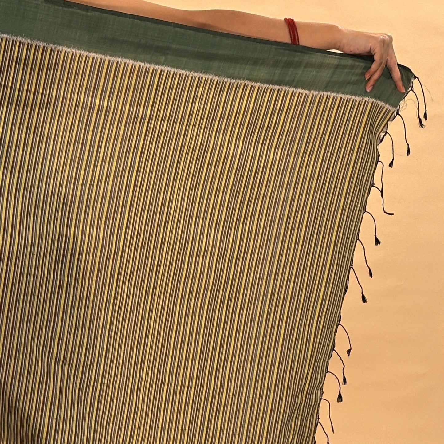 Maroon & Green Mulberry Silk Odisha Ikat Saree