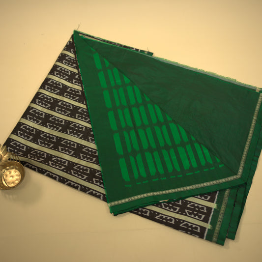 Bibhu Mohapatra Green & Black Mulberry Silk Odisha Ikat Saree