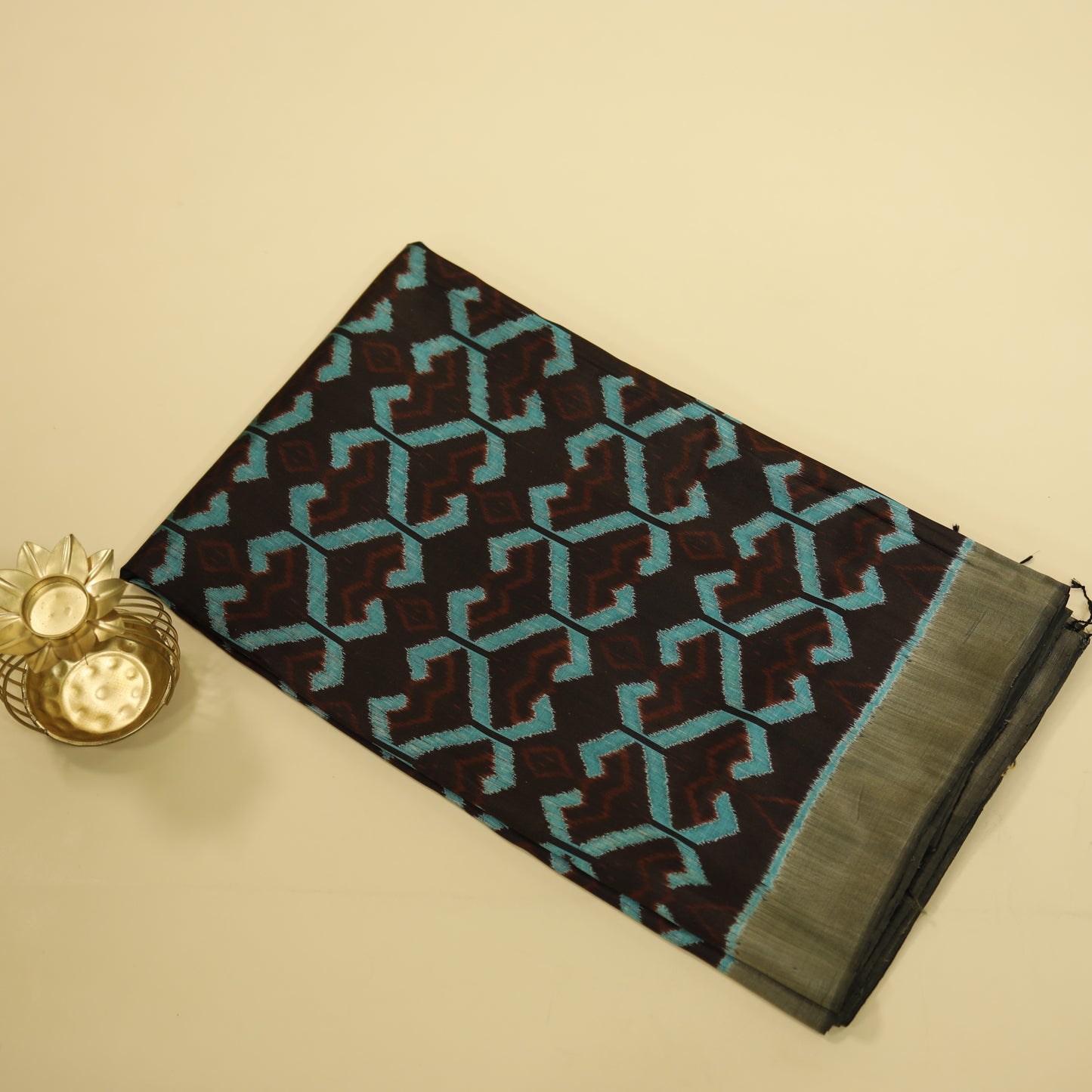 Bibhu Mohapatra Blue & Black Mulberry Silk Odisha Ikat Saree