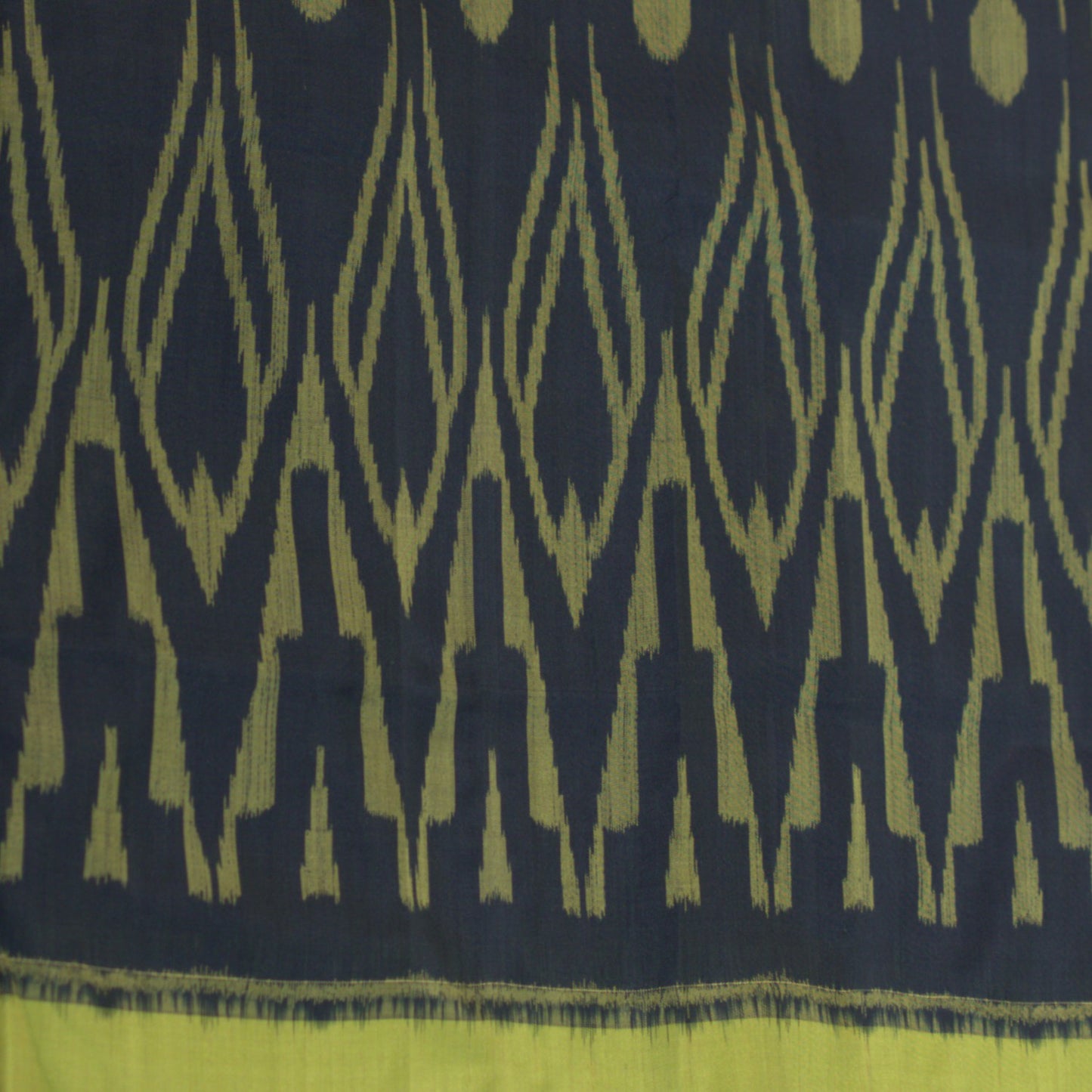 Bibhu Mohapatra Navy Blue & Lime Green Mulberry Silk Odisha Ikat Saree