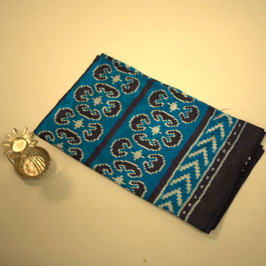 Bibhu Mohapatra Blue & Silver Mulberry Silk Odisha Ikat Saree