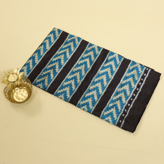 Bibhu Mohapatra Blue Mulberry Silk Odisha Geometric Ikat Saree