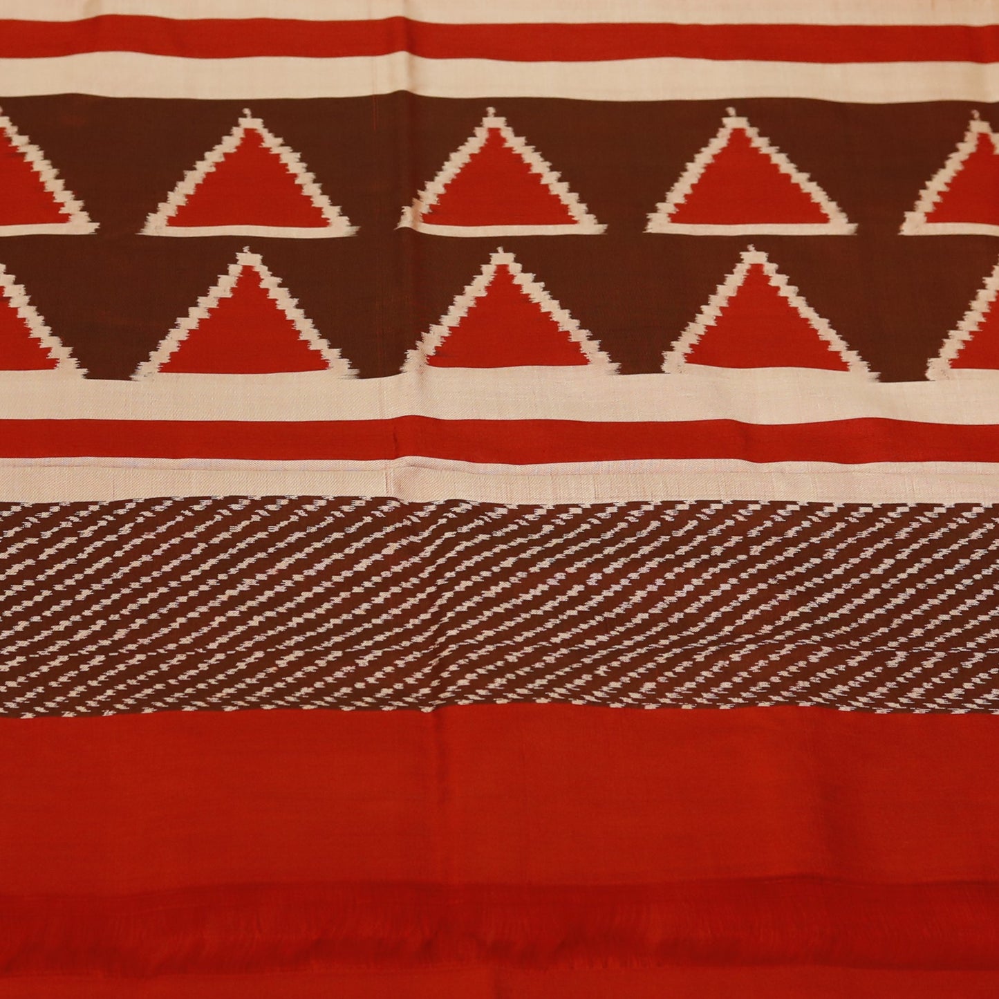 Blue & Red Dual Tone Mulberry Silk Pochampally Ikat Saree