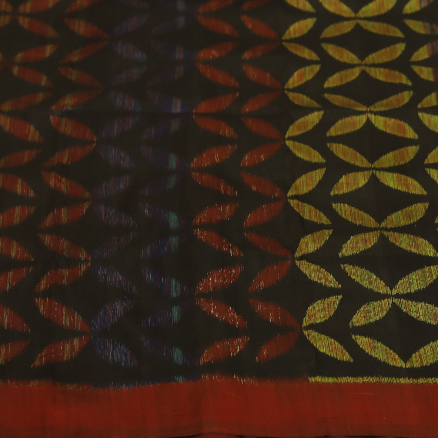 Black & Multicolor Blend Silk Odisha Ikat  Saree