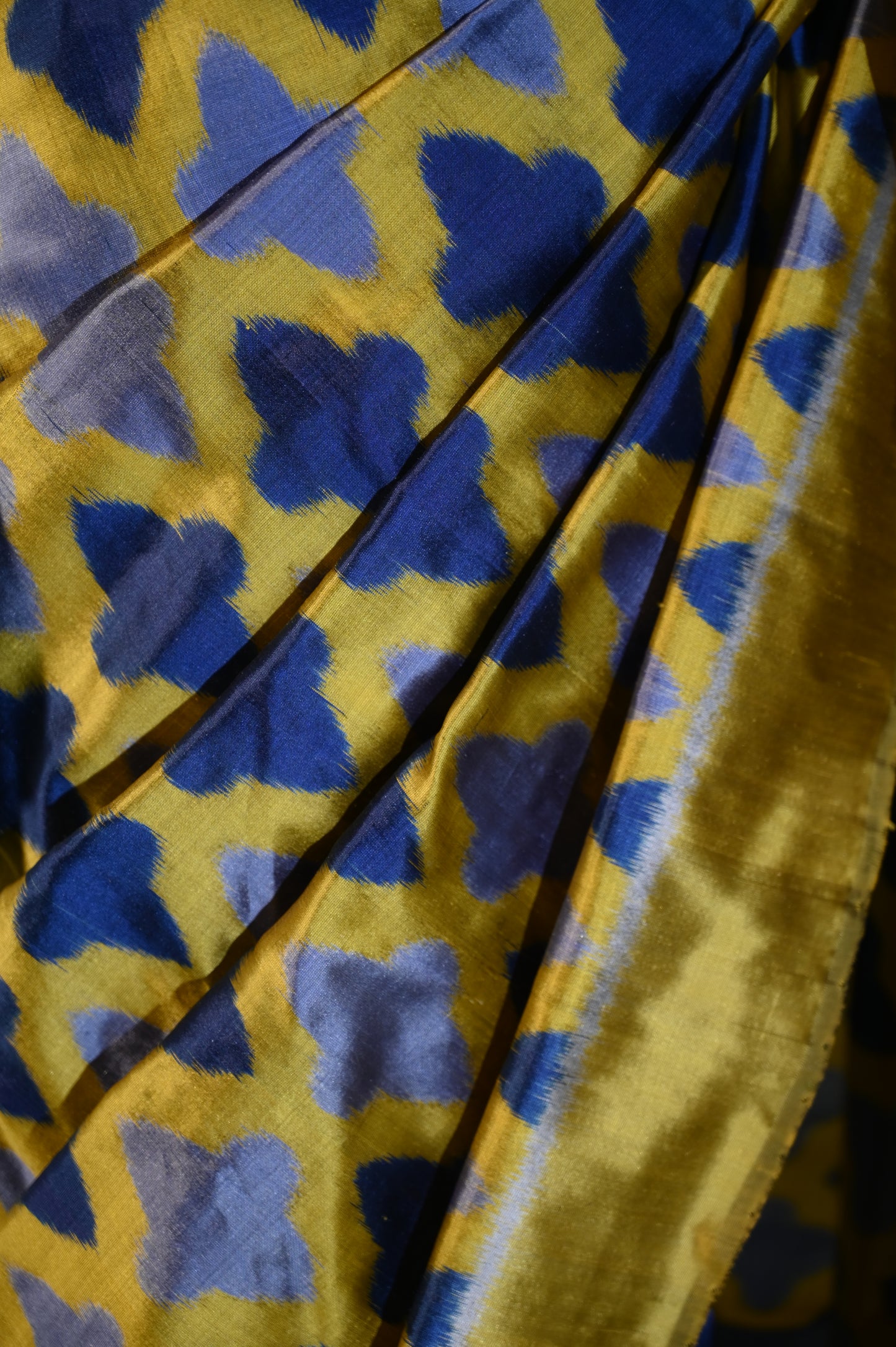 Bibhu Mohapatra Bright Yellow & Blue Mulberry Silk Odisha Ikat Saree