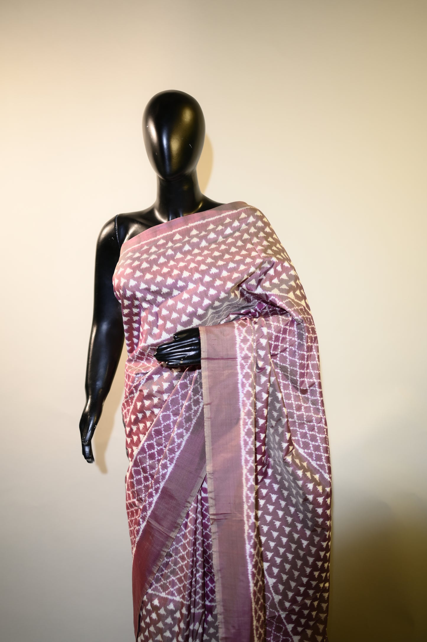 Bibhu Mohapatra Purple Mulberry Silk Pochampally Ikat Saree