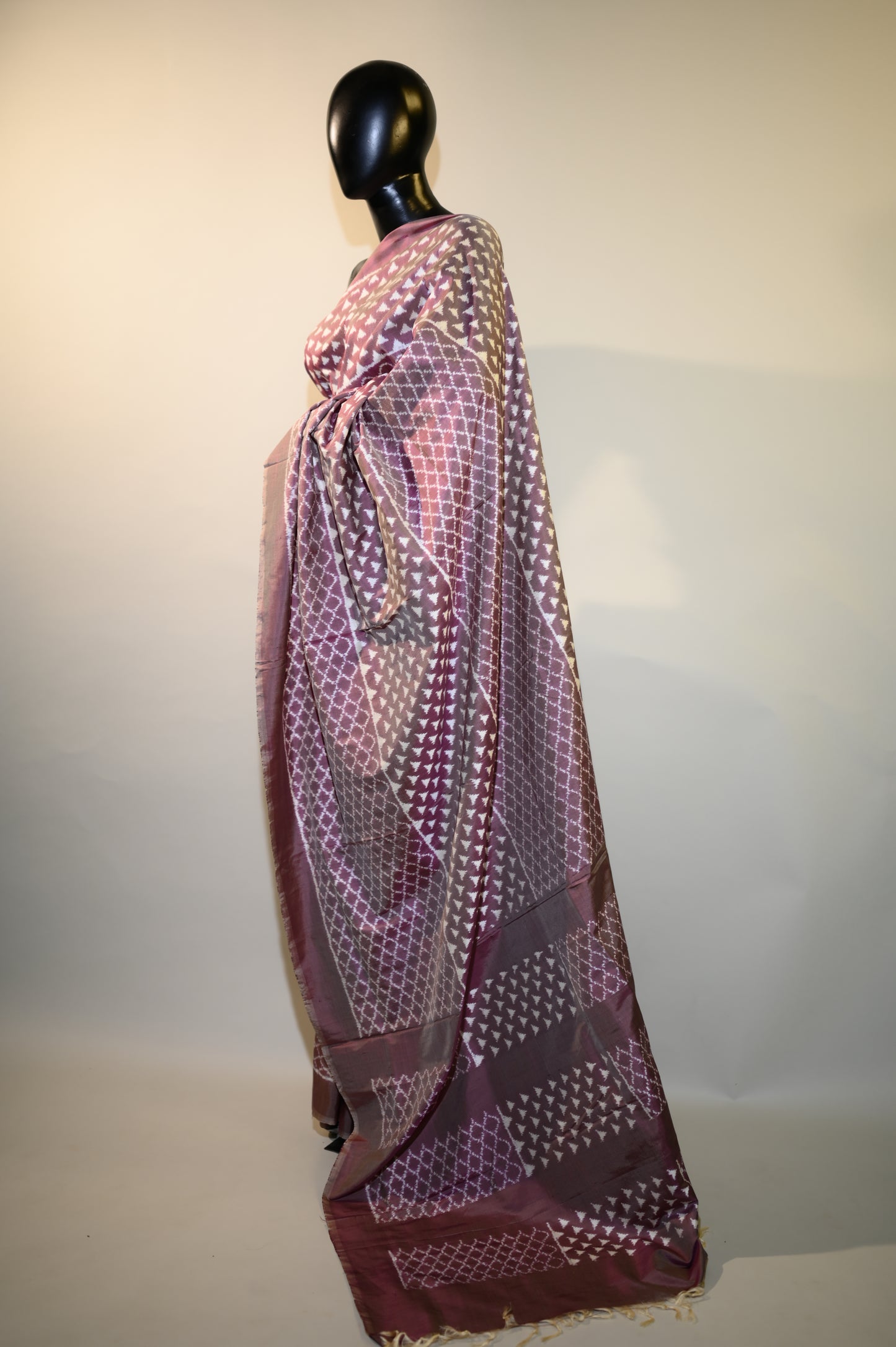 Bibhu Mohapatra Purple Mulberry Silk Pochampally Ikat Saree