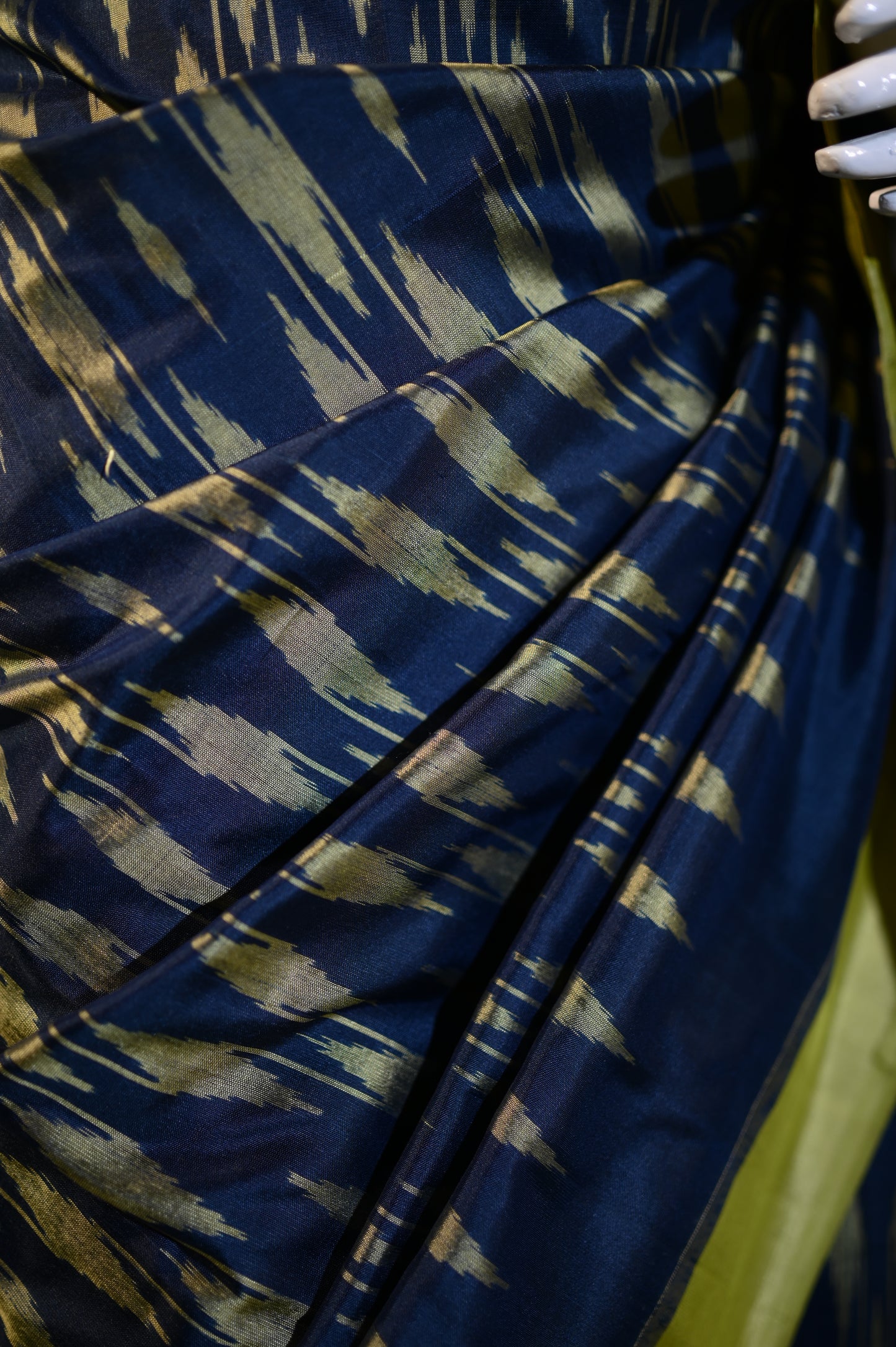 Bibhu Mohapatra Blue & Green Mulberry Silk Odisha Ikat Saree
