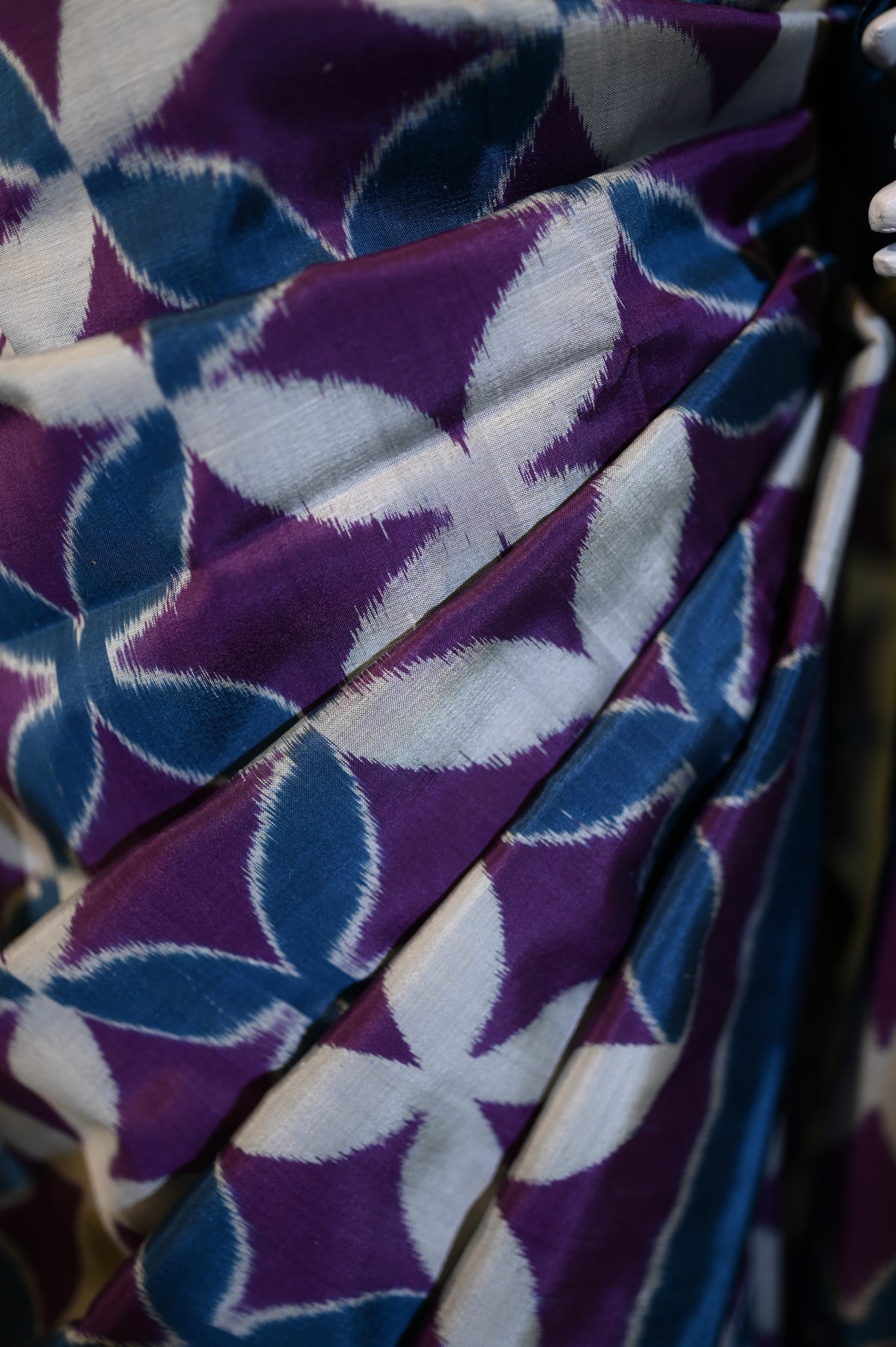 Bibhu Mohapatra Blue & Purple Mulberry Silk Odisha Ikat Saree