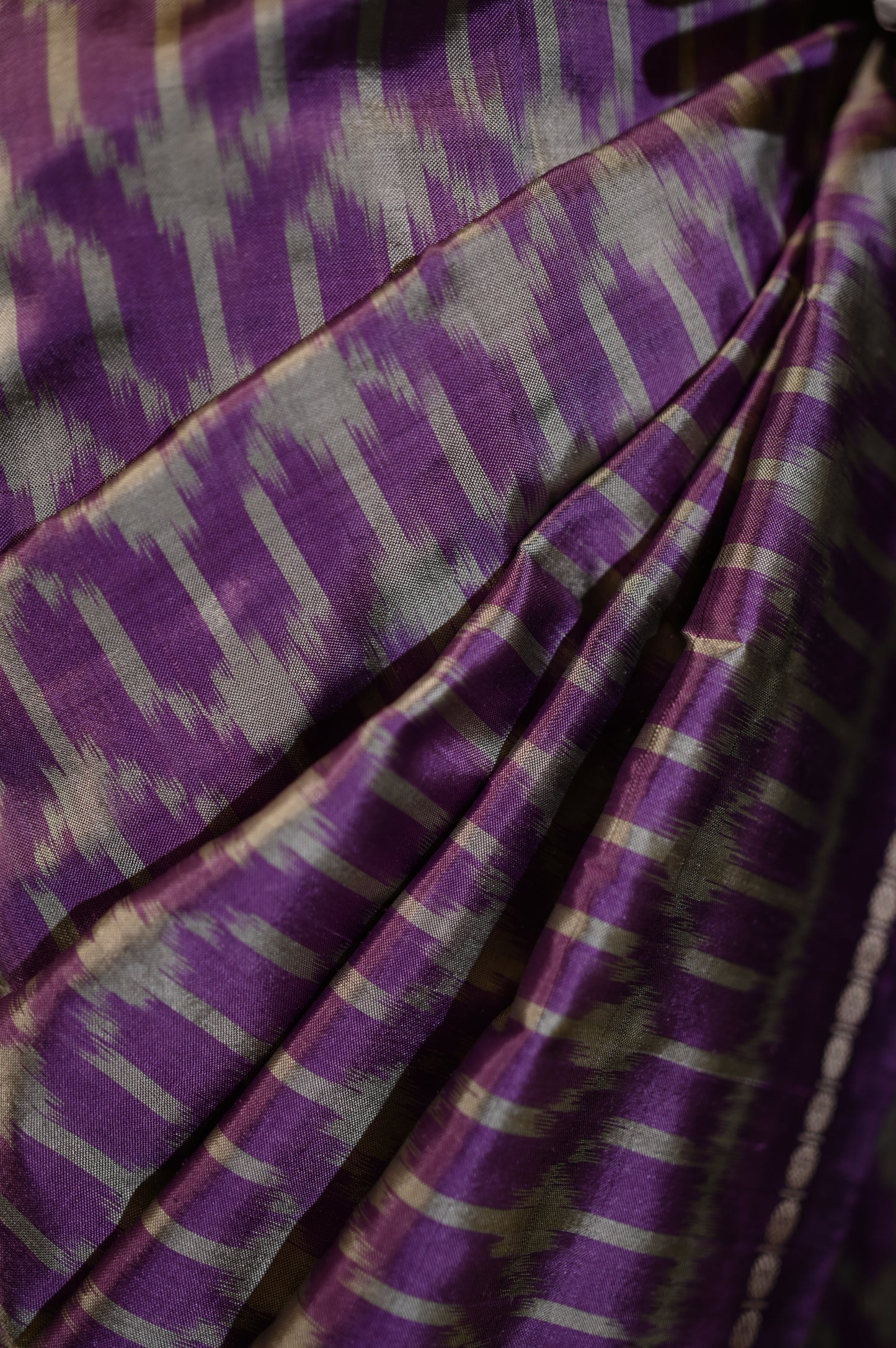 Bibhu Mohapatra Light Purple Mulberry Silk Pochampally Ikat Saree