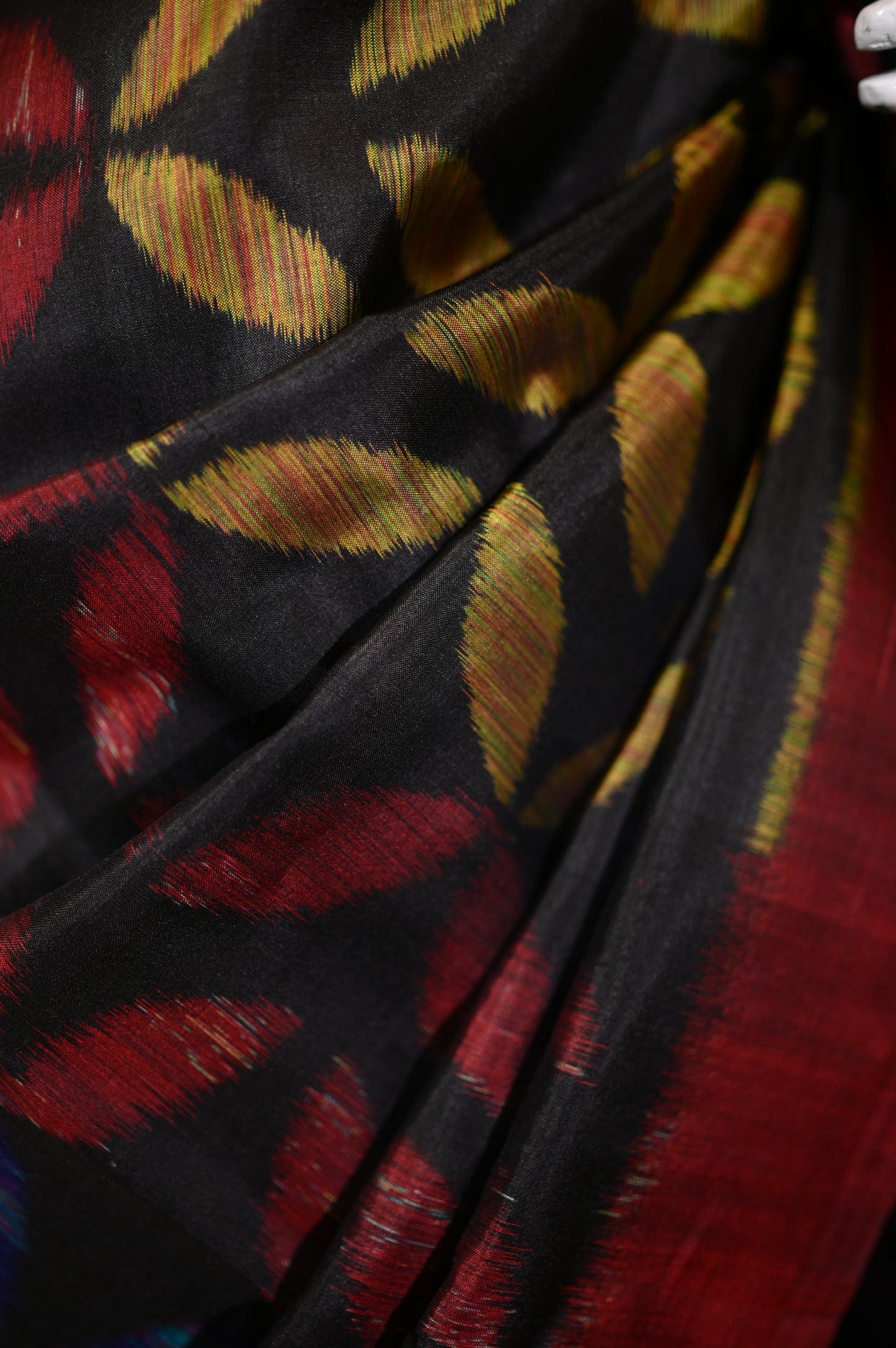 Black & Multicolor Blend Silk Odisha Ikat  Saree