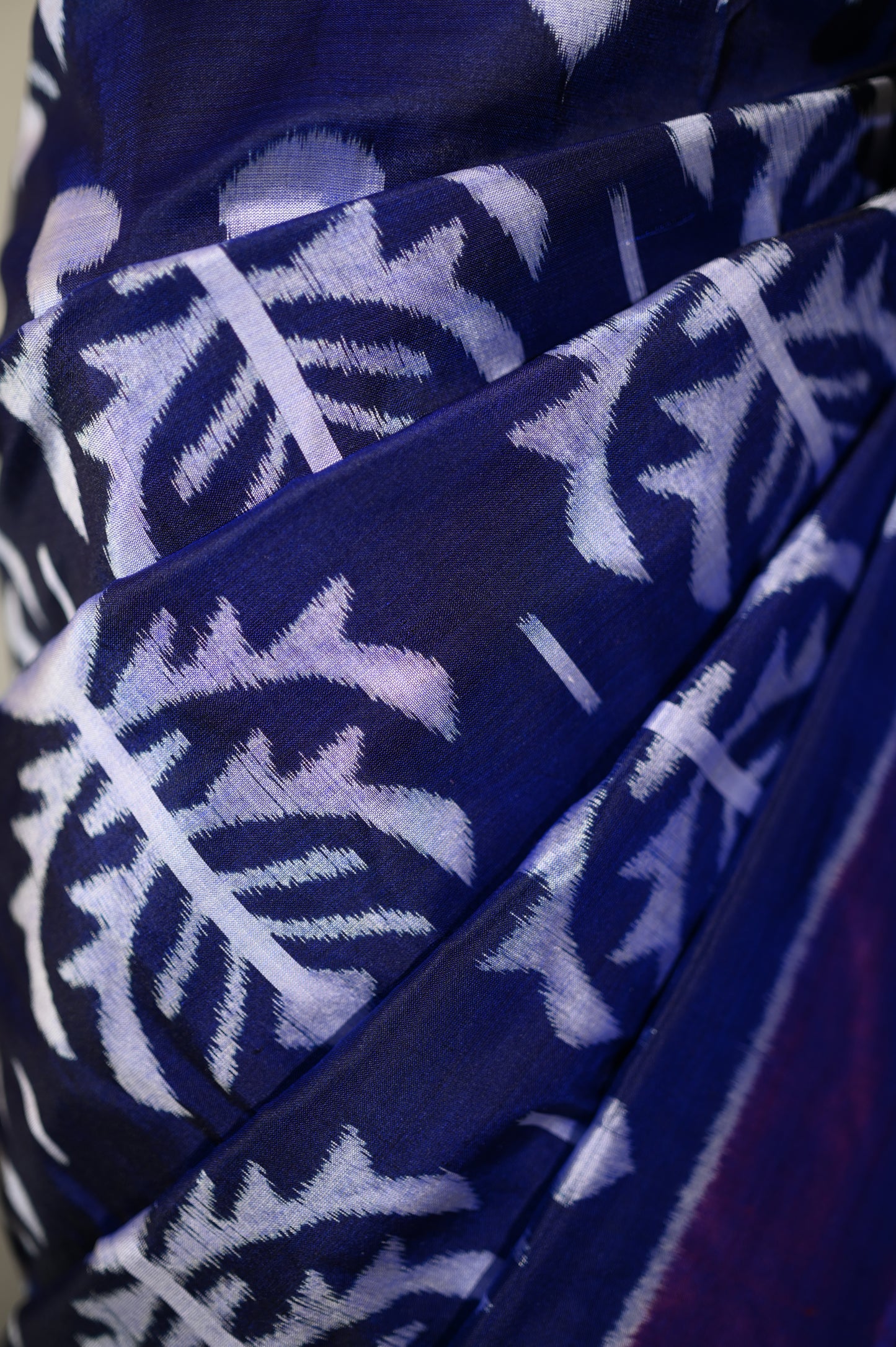 Blue & Purple Mulberry Silk Odisha Ikat Saree