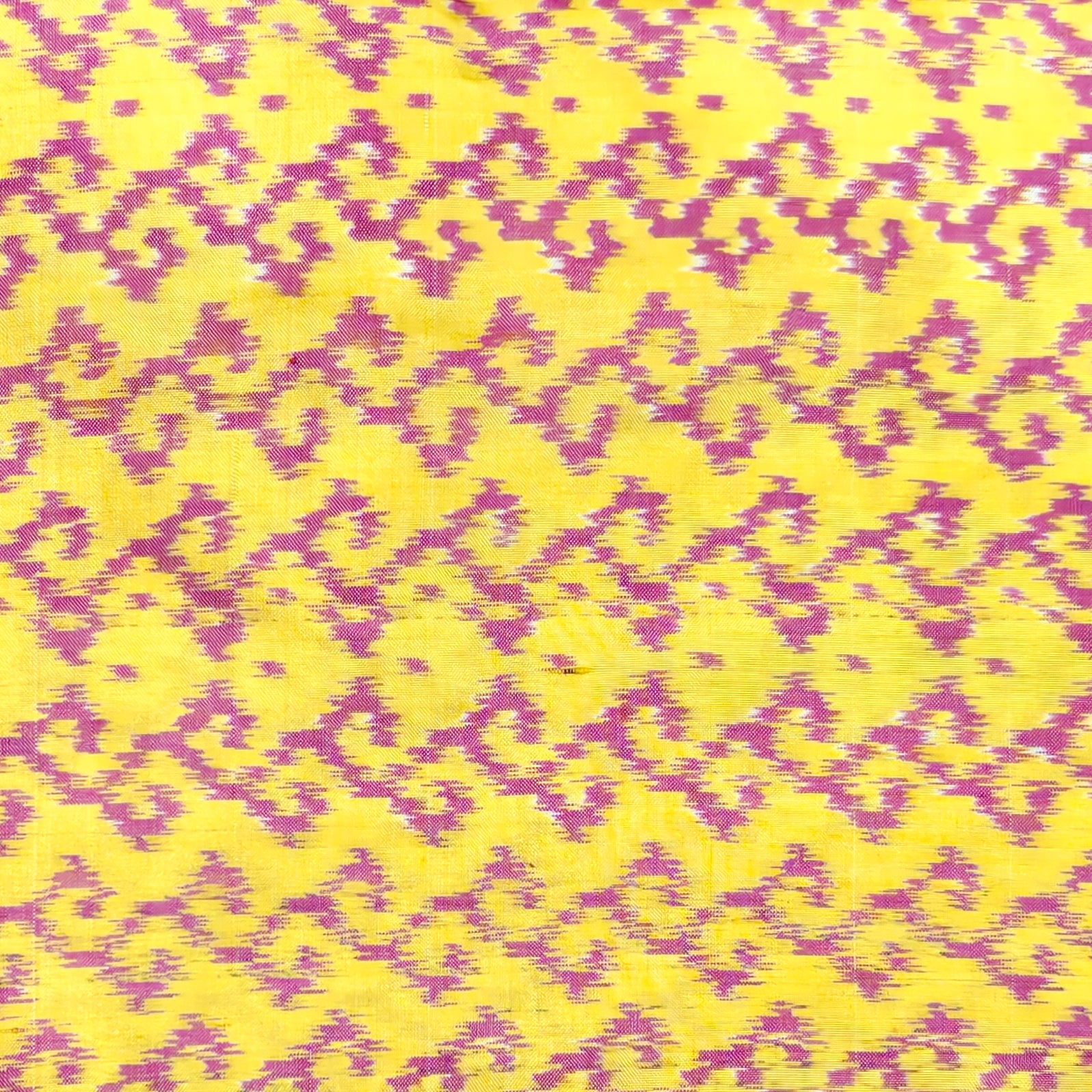 Bibhu Mohapatra Yellow Mulberry Silk Pochampally Ikat Saree Ikatan
