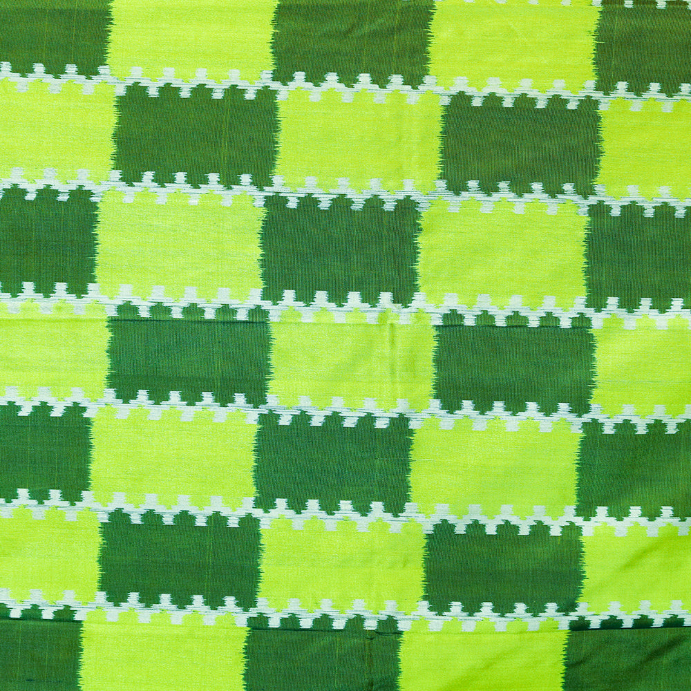 Bibhu Mohapatra Blue &amp; Green Mulberry Silk Odisha Ikat Saree Ikatan