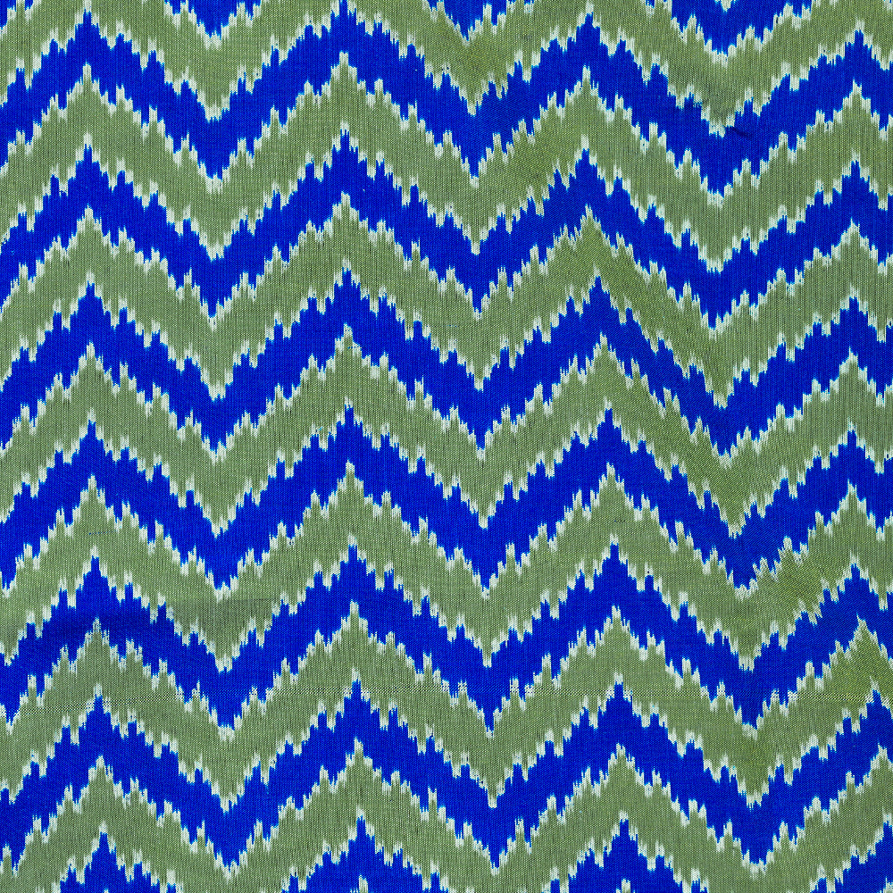 Bibhu Mohapatra Blue &amp; Green Mulberry Silk Gujarat Ikat Saree Ikatan